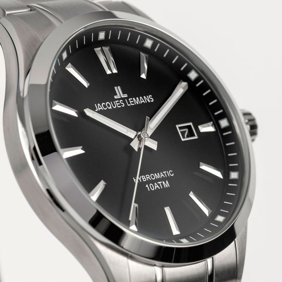 Jacques Lemans Hybromatic 1-2130E — гибридные мужские часы с автоподзаводом