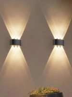 Polax Светильник настенный 6W ЧЕРНЫЙ ТЕПЛЫЙ/ Бра уличный на фасад/ Светодиодный LED ночник