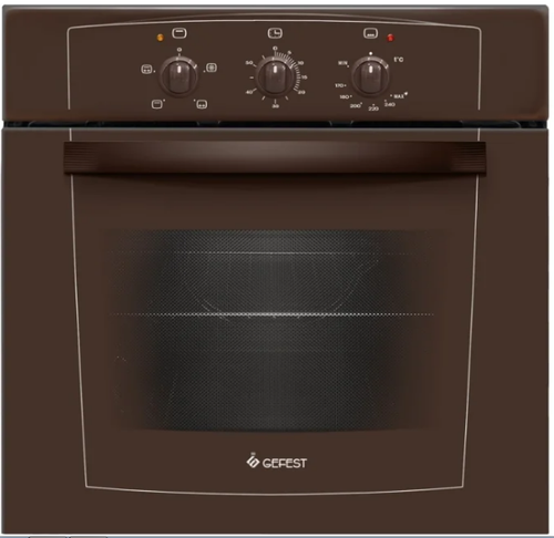 Духовой шкаф Gefest ДГЭ-601-01 К коричневый,газ,эмаль,стекло