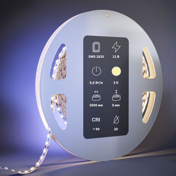Светодиодная лента Maytoni 9,6W/m 120LED/m 2835SMD теплый белый 5M 201031