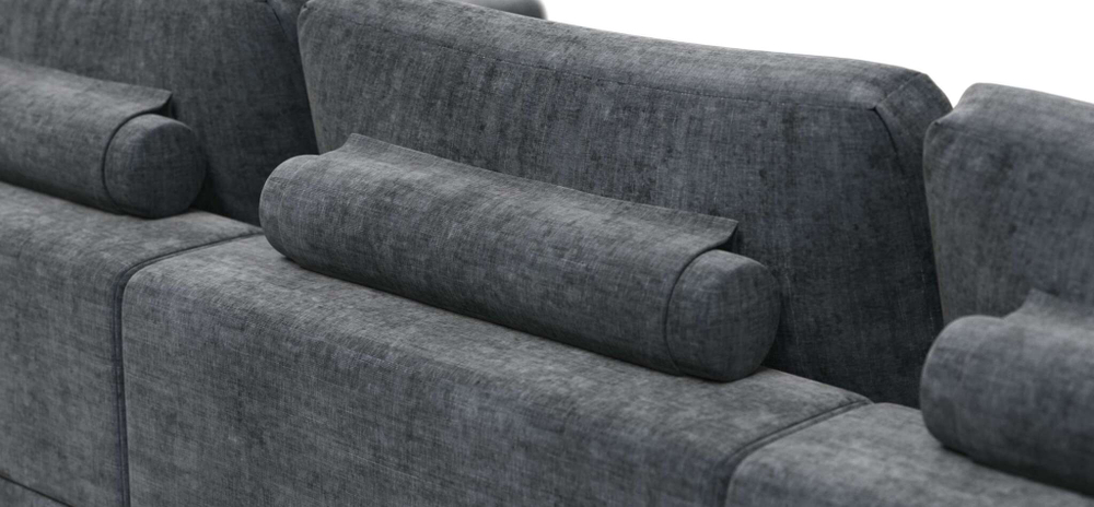 П-образный диван-кровать BOSS MODOOL шенилл Gloss карбон