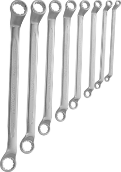 W23108S Набор ключей гаечных накидных изогнутых 75° в сумке, 6-22 мм, 8 предметов