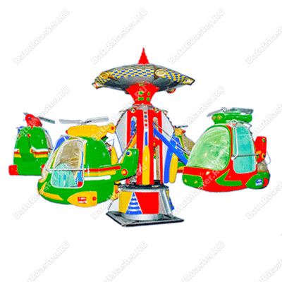 Электрическая Аттракцион карусель «Вертолетики 2», 6×6×3 м