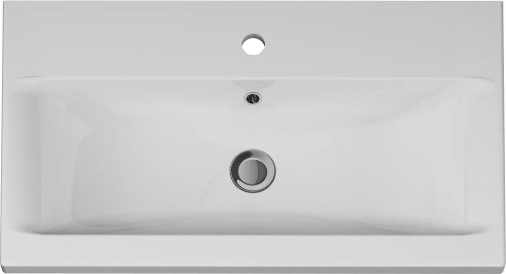 РАКОВИНА КЕРАМ 75 СМ ВСТР. БЕЛЫЙ ГЛЯНЕЦ GEM