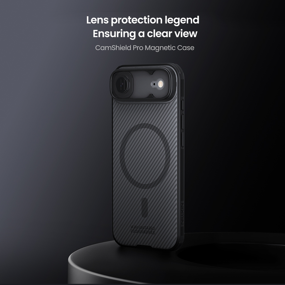 Чехол тонированный c MagSafe на iPhone Air, серия CamShield Pro Magnetic (Transparent black) от Nillkin