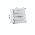 МС Мадера Комод К4М 800*1000*420 (корпус лдсп дуб крафт золотой, фасады лдсп белый)