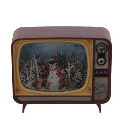 GAEM Изделие декоративное "Телевизор" (подсвет,вьюга,музыка, LR14х3 н/п +USB 100 см), L2, L21 W12 H17 см