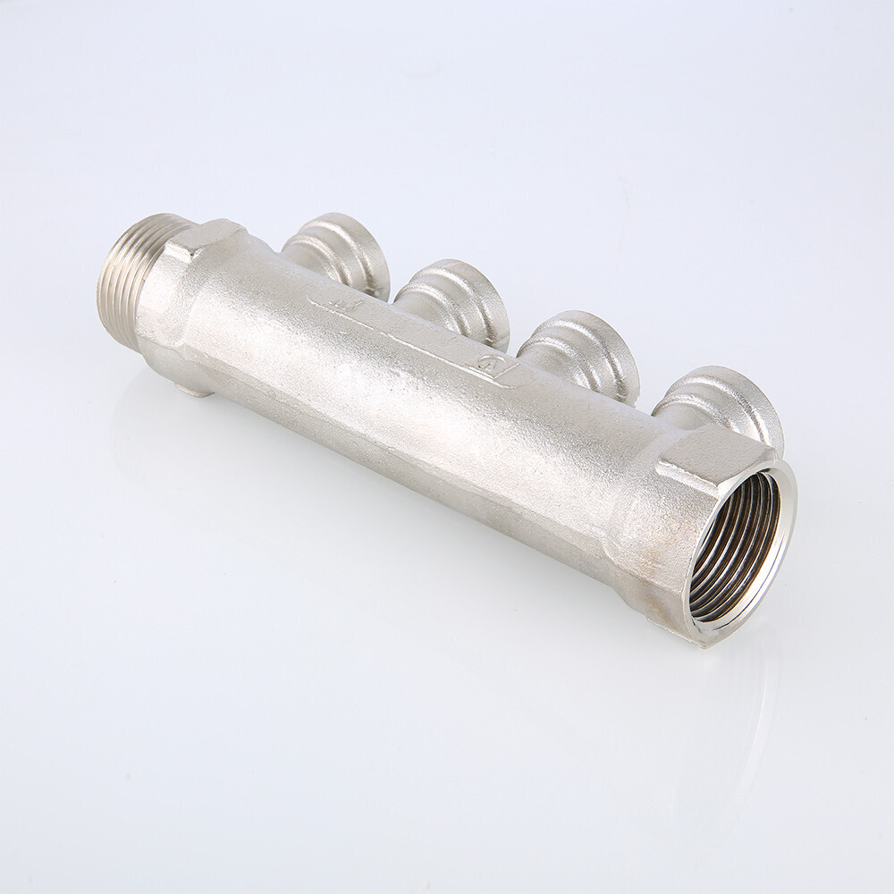 Коллектор VALTEC с внутренней резьбой 3/4", 4 х 1/2" (арт.VTc.550.N.0504)