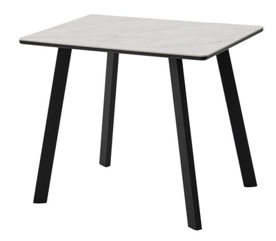 Стол ТИК ТАК 90  ОНИКС, керамика / Черный каркас М-City