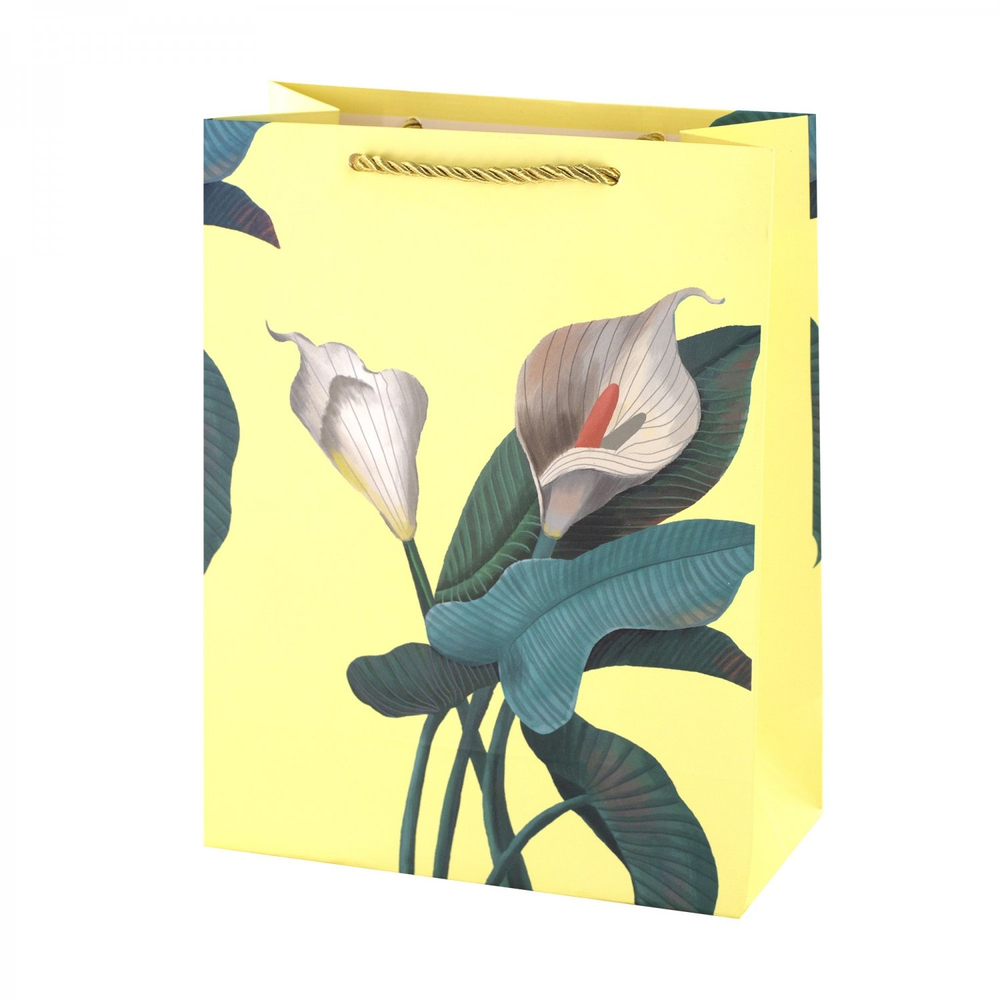 Пакет подарочный бумажный Alingar, (L+) 26х32х10 см, вертикальный, "Весенние цветы", матов. ламинация, тиснение, ассорти