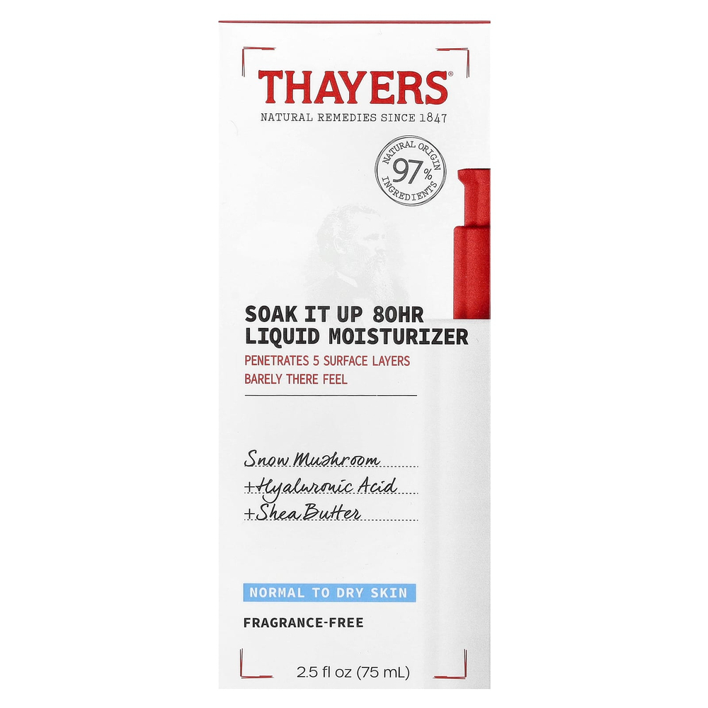 Thayers, Soak It Up 80HR, жидкое увлажняющее средство, без отдушек, 75 мл (2,5 жидк. унц.)