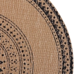 Салфетка на стол 38см плетеная «Афина» черный узор