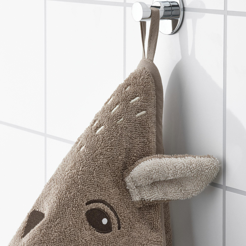 Полотенце банное детское IKEA TROLLDOM (ТРОЛЛДОМ), Коричневый, 80х80 см