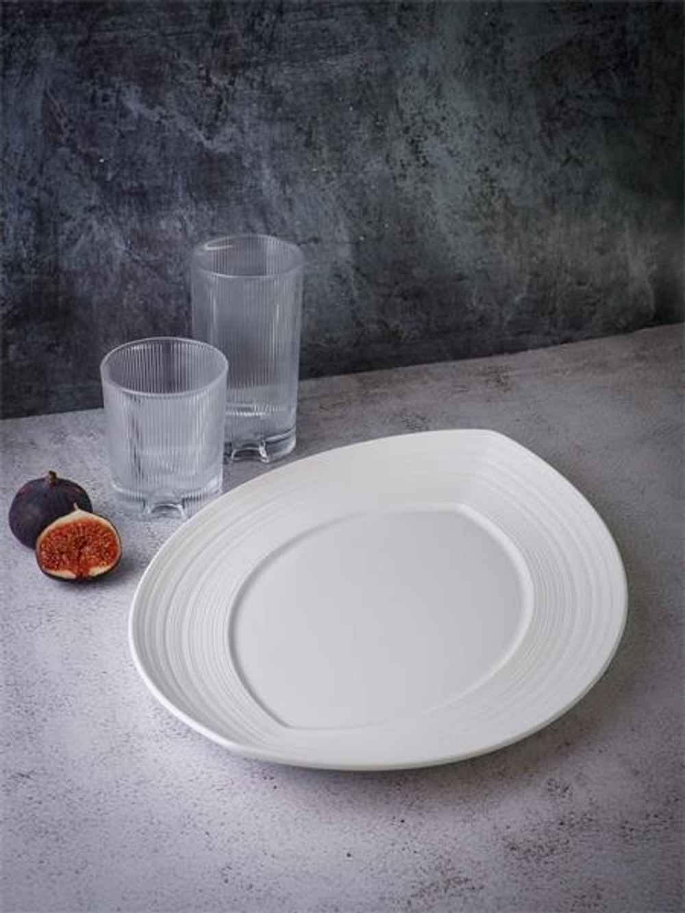 Блюдо овальное 36x28 см h 3,5 см, фарфор, Linea