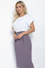 Платье Юстина (бело-серое) П11312 LT Collection