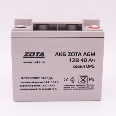 Аккумуляторная батарея АКБ ZOTA AGM 40-12