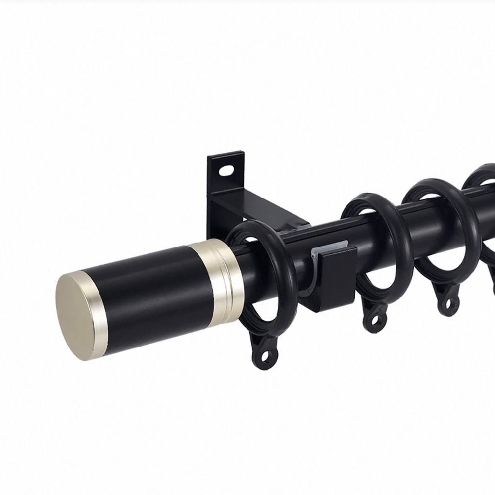 Карниз для штор настенный, алюминиевый, боковое крепление