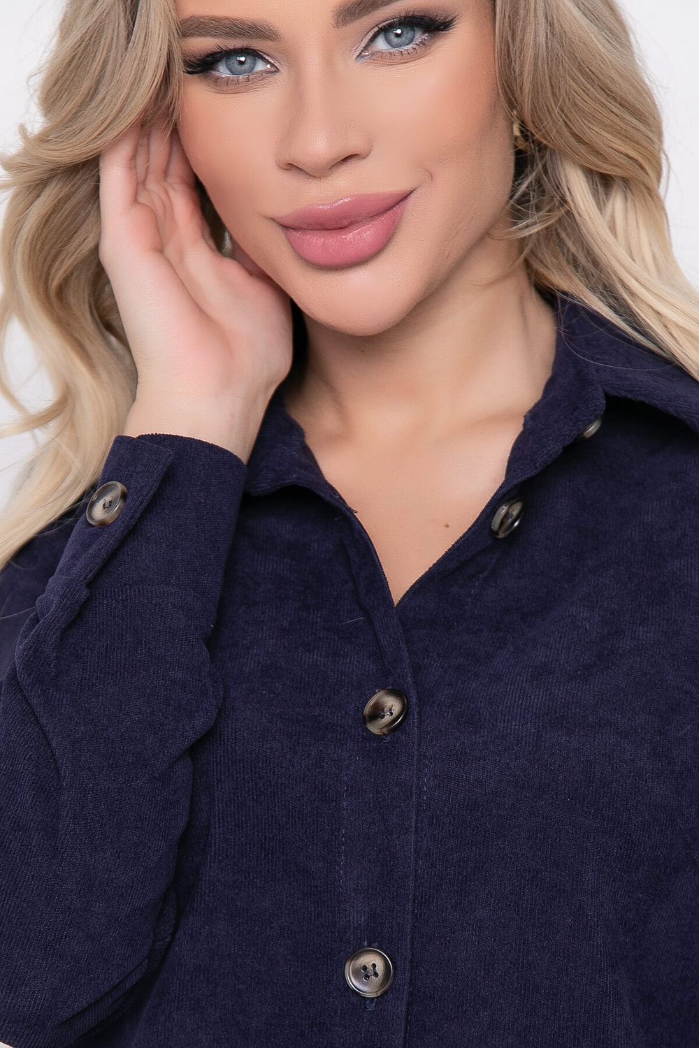 Платье рубашка "Джоанна" (синее) П8527 LT Collection