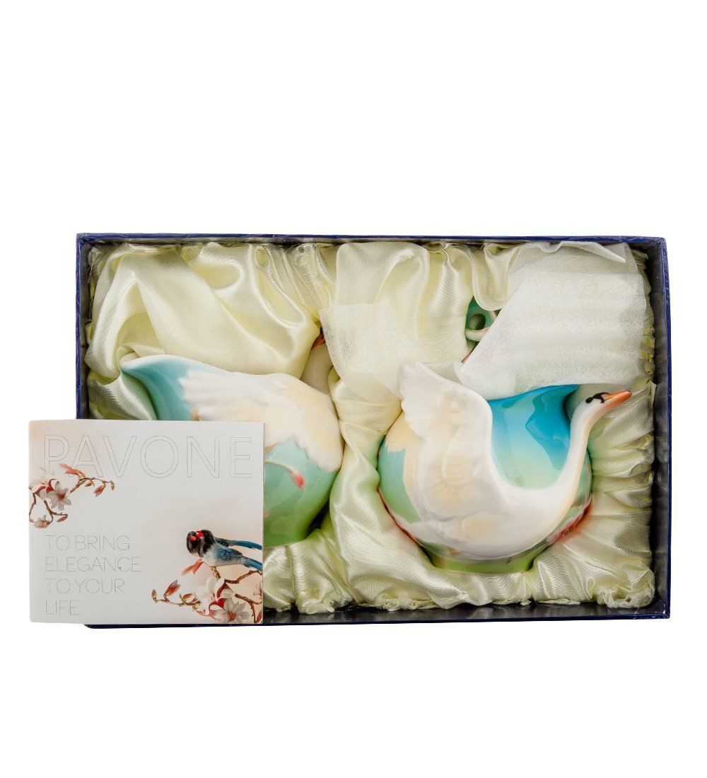 Pavone FM-76/ 2 Набор сахарница и молочник «Лебеди»