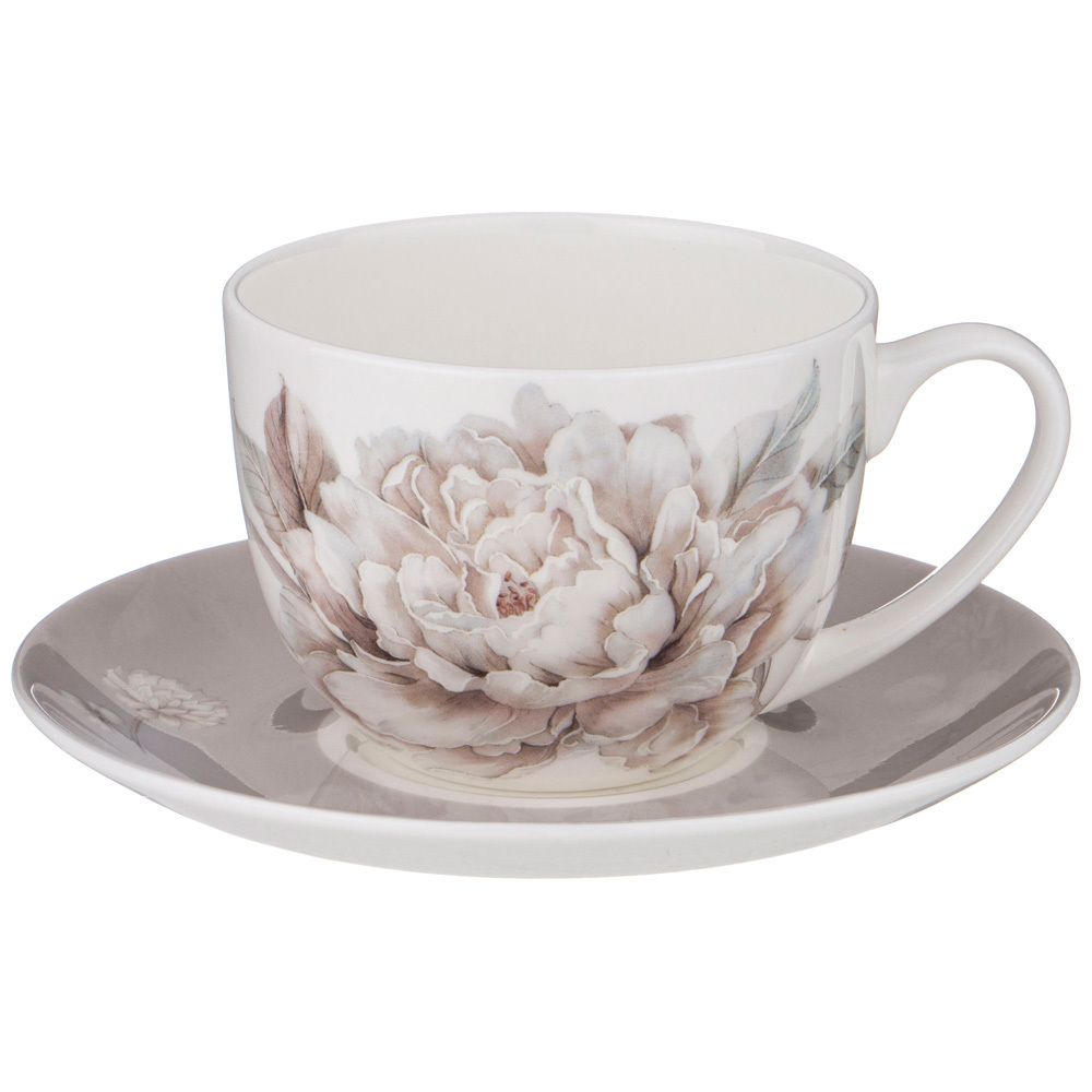 ЧАЙНЫЙ НАБОР LEFARD "WHITE FLOWER" НА 6ПЕР. 12ПР. 330МЛ СЕРЫЙ (КОР=4НАБ.)