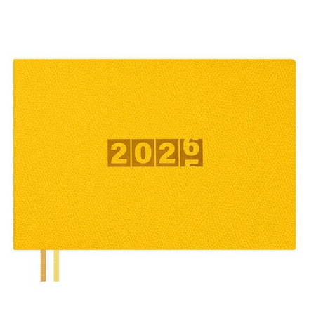 Планинг дат. 2026г 181*127мм 64л., кожзам., мягк.пер. "Джут горчичный" ляссе