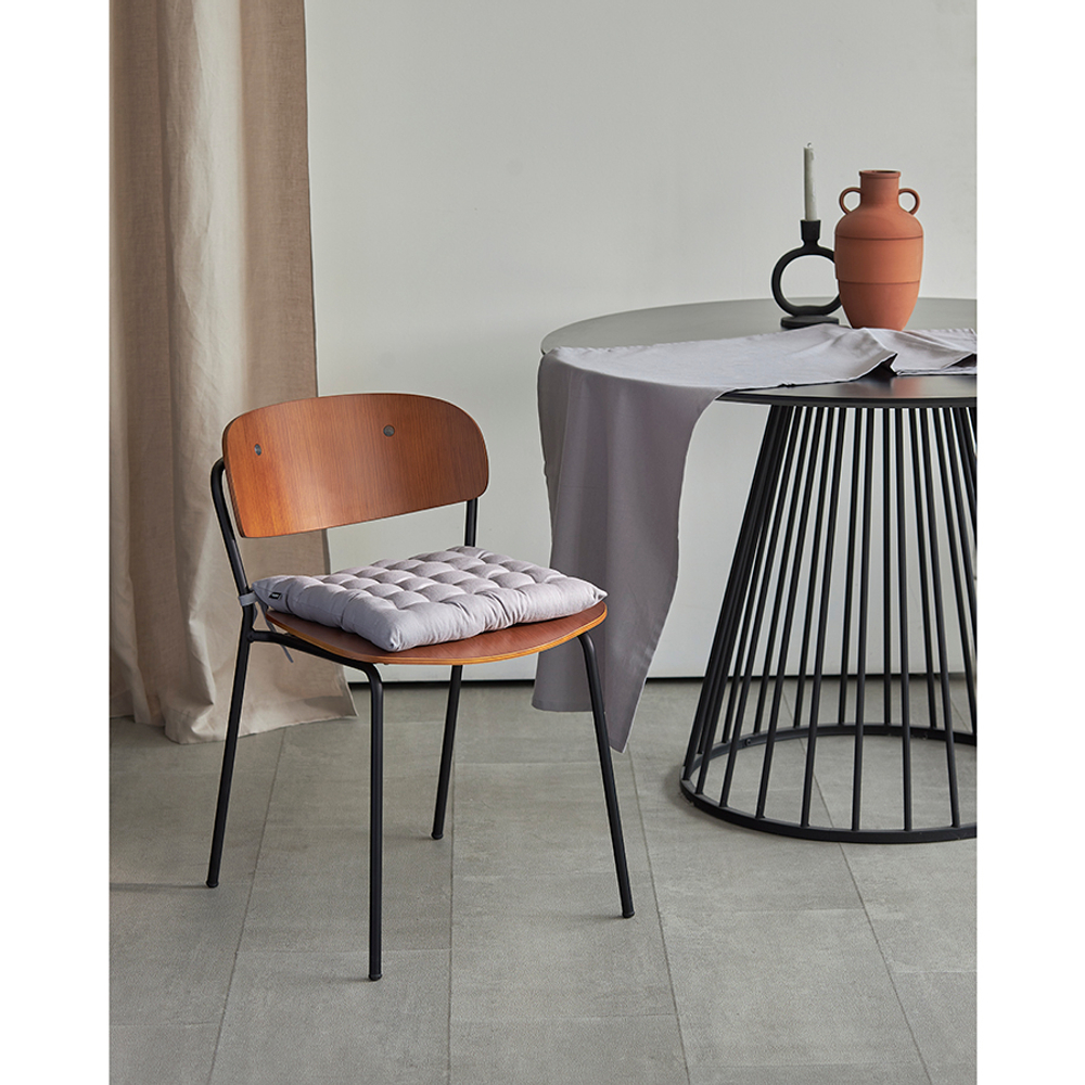 Подушка на стул из хлопка серого цвета из коллекции essential, 35х35 см