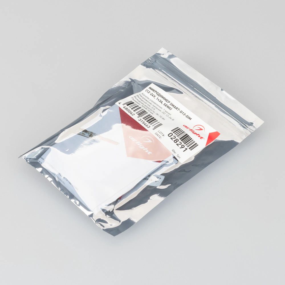 Микродиммер SMART-D13-DIM (12-24V, 1x3A, Sens) (Arlight, IP20 Пластик, 5 лет) 028291