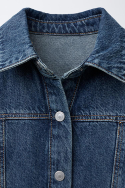 ZARA ДЖИНСОВОЕ ПЛАТЬЕ, СИНИЙ