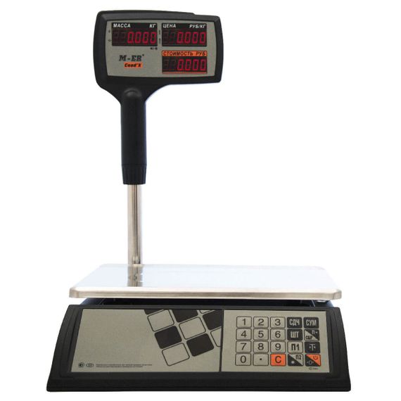 Торговые настольные весы M-ER 327 ACPX &quot;Ceed&#39;X&quot; LED Черные