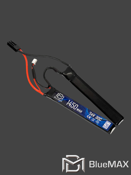 Аккумулятор BlueMAX Li-Po 7.4V 1450 mAh 30C Nunchuck, Mini Tamiya (115x17x7,5 мм)