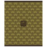 Тетрадь А5, 48 л., ПЗБМ, скоба, клетка, матовая ламинация, фольга, "АРТ ДЕКО" (5 видов), 029181