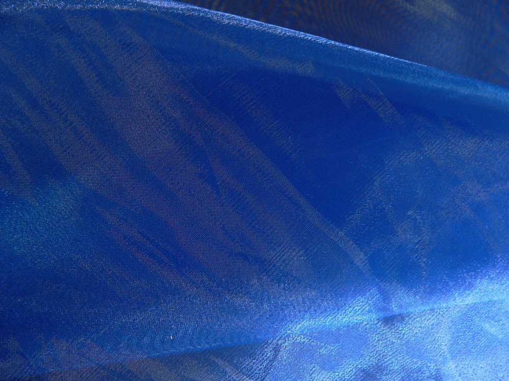 Ткань Органза васильково синяя арт. 324878