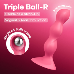 Satisfyer Triple Ball-R - Фаллоимитатор со смещенным центром тяжести