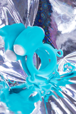 Виброкольцо на пенис A-Toys Sair голубое