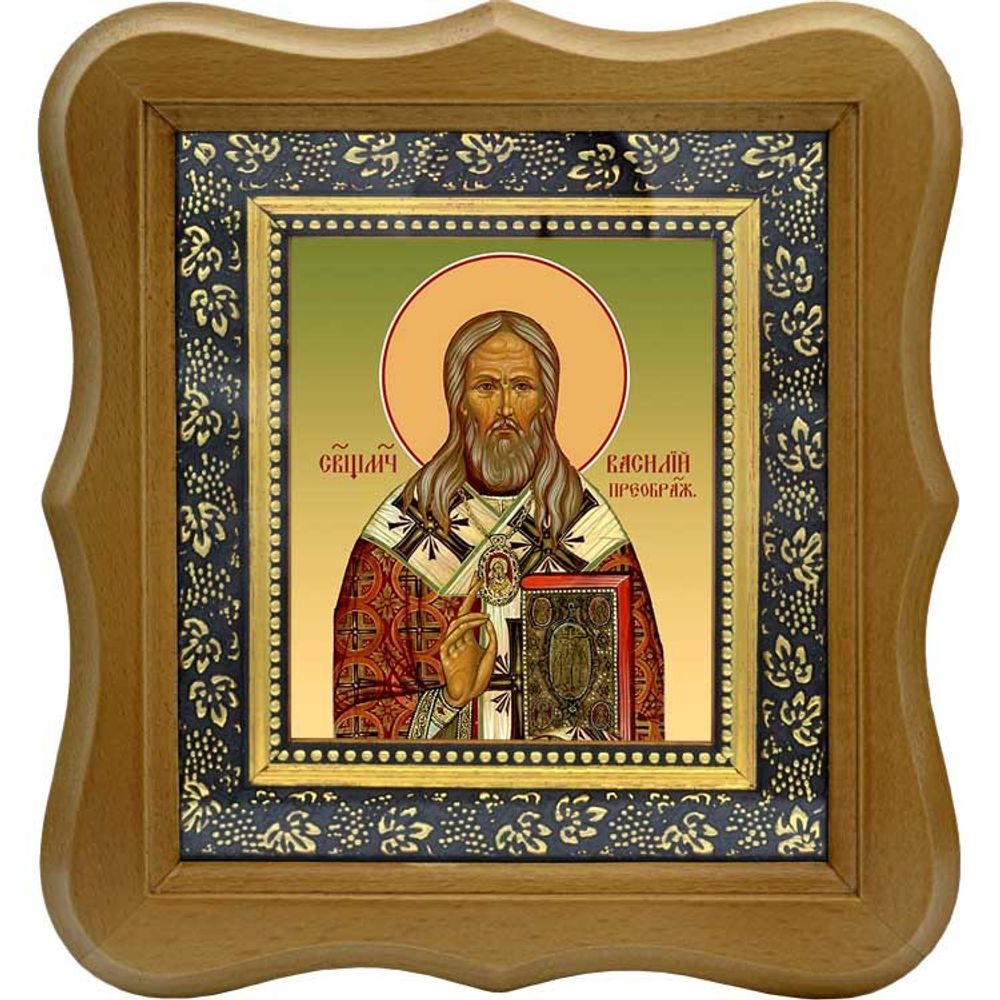 Василий Преображенский, пресвитер, священномученик. Икона на холсте.