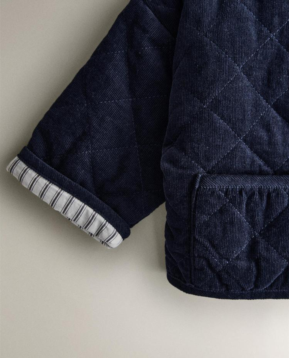 ZARA HOME ДЕТСКАЯ КУРТКА ИЗ ВЕЛЬВЕТА, СИНИЙ