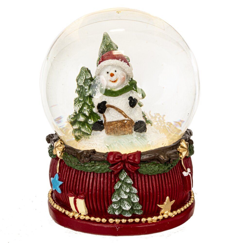 GAEM Фигурка декоративная "Дед Мороз/Снеговик" в стекл шаре, L6 W6 H8,5 см, 2в.