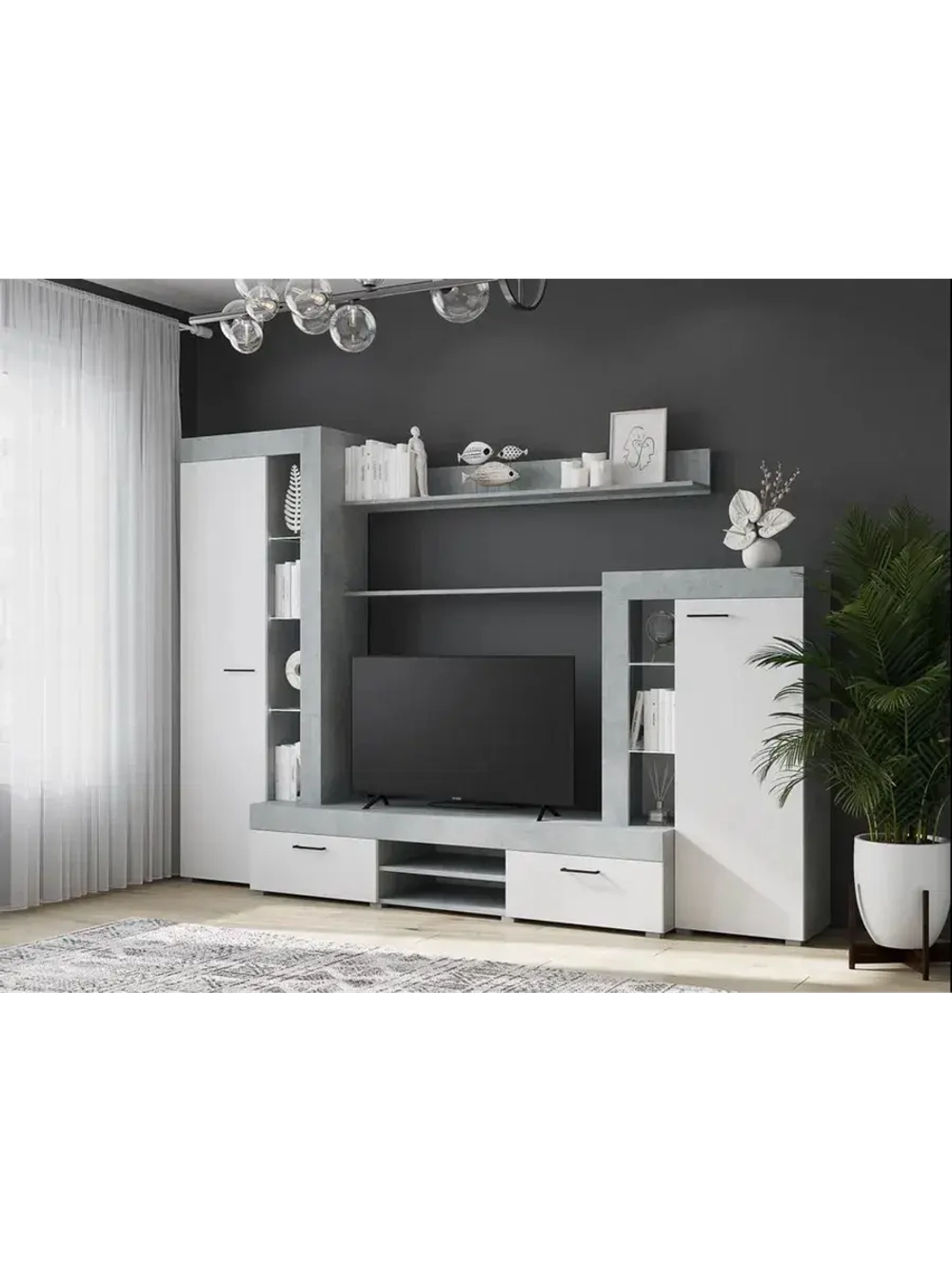 Стенка в гостиную со шкафом 264,8х45,6х187,4 см