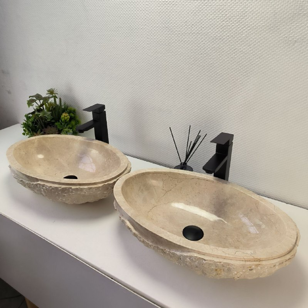Раковина из мрамора ПАРА! Oval Marmo Wave OM-62884 57*37*15 120