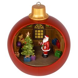 Светодиодная новогодняя фигура ЭРА EFIS-S03 композиция Шар красный мультиколор 3*АА 15*15*17 см