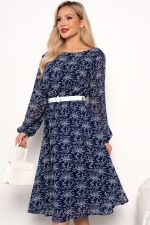 Платье Элина (синий/белый) Р11-2012/3 Nikol (Акция)