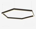 Подвесной LED светильник шестиугольный LP85-ARENA6-400 60Вт (сегмент 404 мм) 4000K 5520Лм черный 808х808х80мм DARKLUM