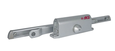 ЛКД-ДС-70-130/2 Доводчик двери со скользящим каналом, до 130кг, EN4-6, цвет серебро, гидравлический,