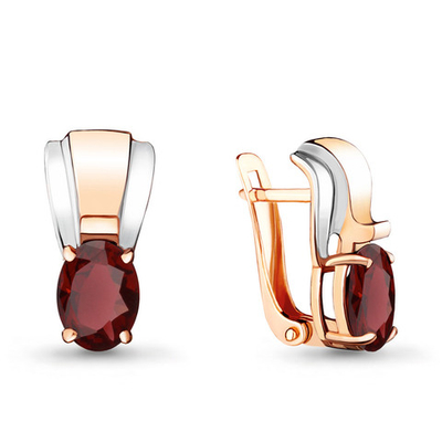 4492903 Серьги из Золота с гранатами из коллекции "Maxima"