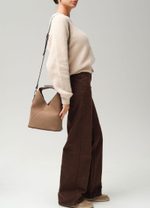 Замшевая сумка Rebecca DBR 31370 серо-коричневый