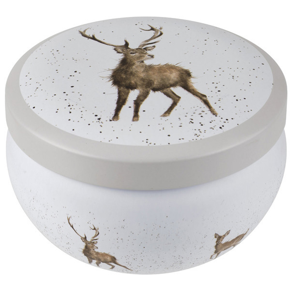Свеча в жестяной банке 9см Забавная фауна Олень Royal Worcester