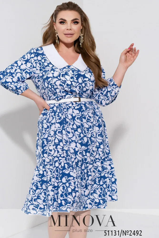 Платье 2492-джинс Minova