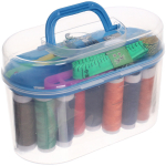 Швейный набор для рукоделия в органайзере «Favorite Hous «, цвет розовый, 48 предметов, 10*17см