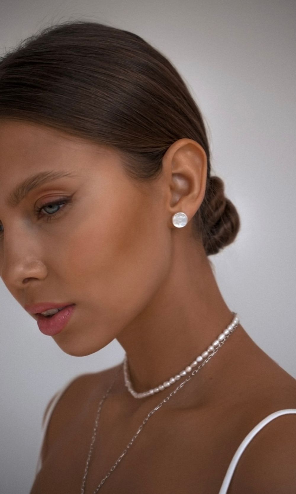 Пусеты с перламутром