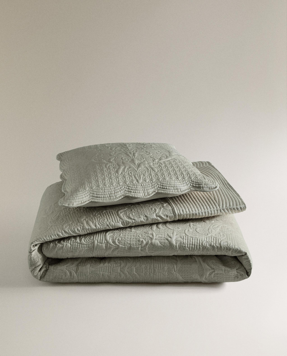 Zara Home покрывало из полиэстера, зелёный